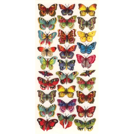 1 Sheet of Stickers Colorful Butterflies